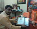 Udupi: Rajesh Prabhu Pernal gets Assist World Record Research Foundation Award